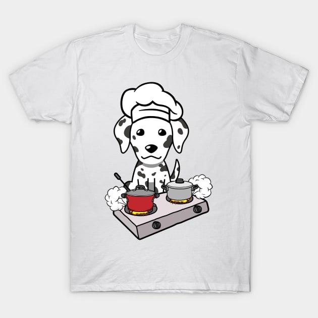 Funny dalmatian is cooking T-Shirt by Pet Station